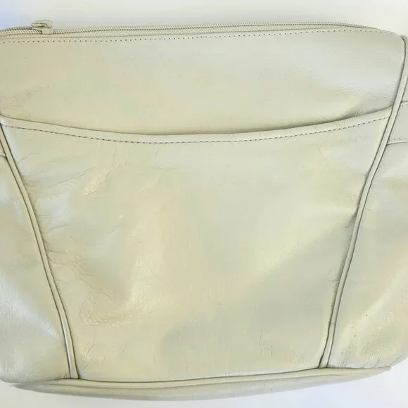 Vintage - Off-white - Genuine Leather Shoulder Bag - Made in Korea - Picture 5 of 12